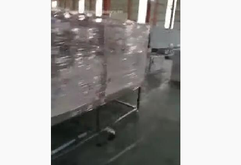 Industrial microwave oven. Preparation for shipment.